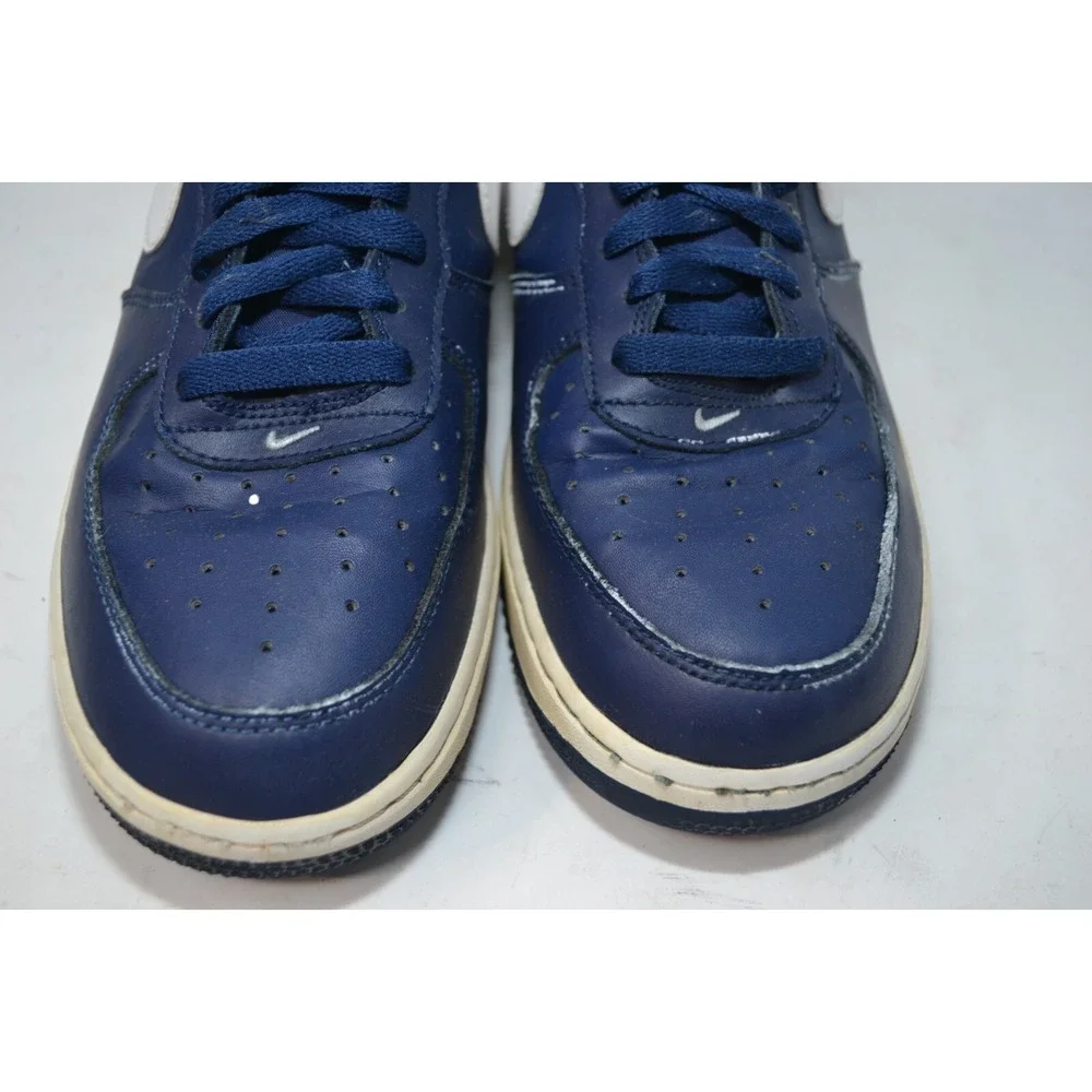 Nike Air Force 1 488298-436 Men's 8.5 Sneakers Navy White Lace Up Athletic Shoes